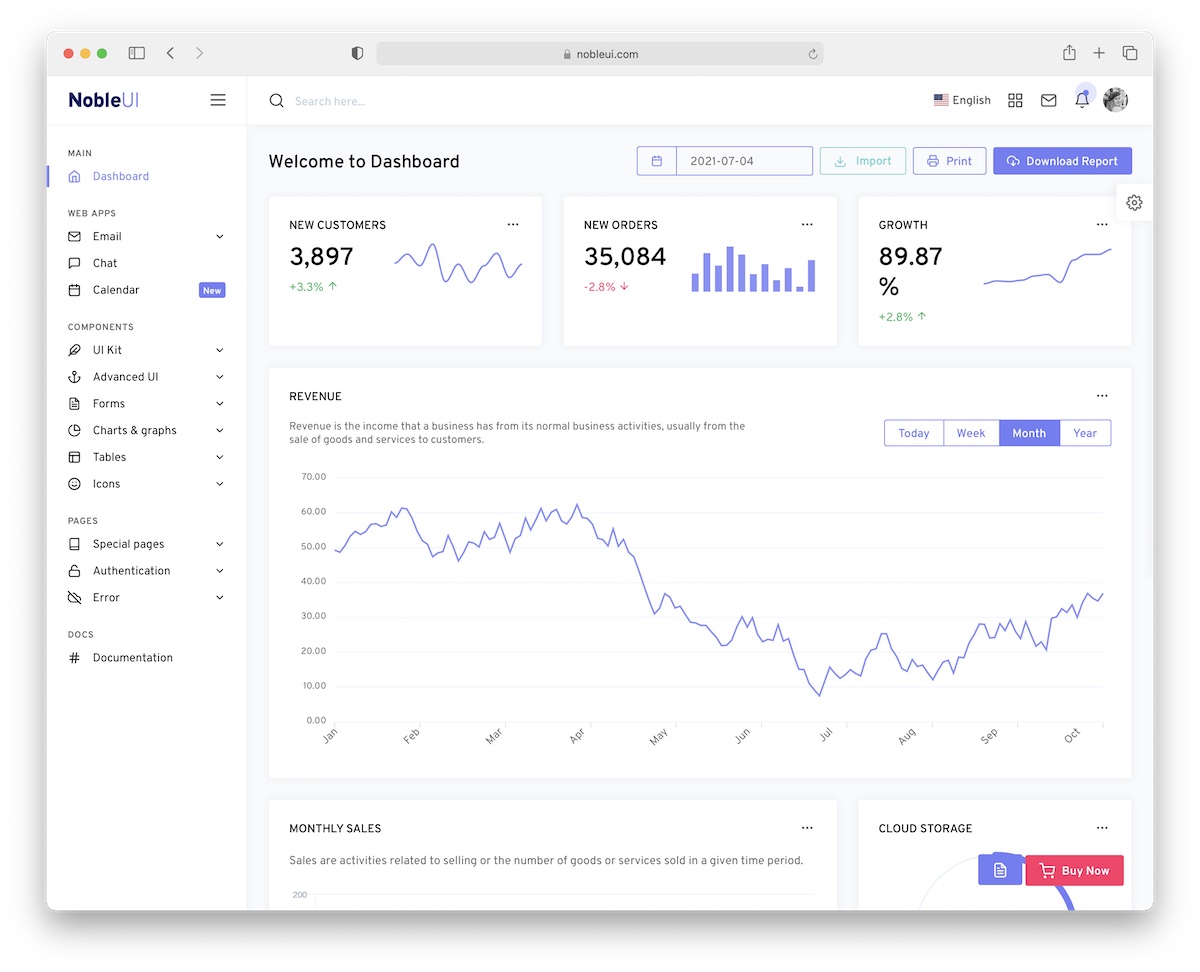 nobleui angularjs bootstrap template